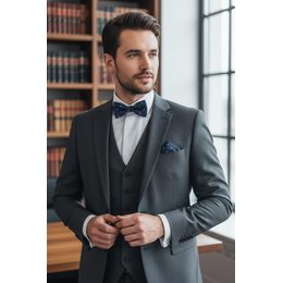 Krémszínű csokornyakkendő barna virágokkal