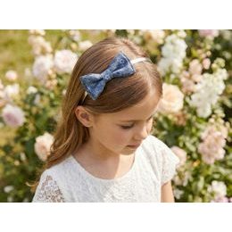 Niebieska męska muszka z wąsami