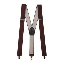 Braune Hosenträger Y-Form 3-Clip-Halterung