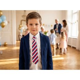 Smetanová chlapecká kravata se zlatým vzorem