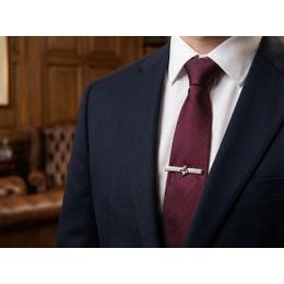 Ac de cravată argintiu minimalist