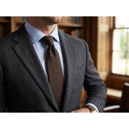 Tmavomodrá kravata s reliéfnym vzorom