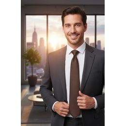 Cravată argintie netedă