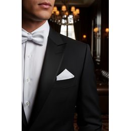 Biely motýlik s vreckovkou a lesklými prúžkami