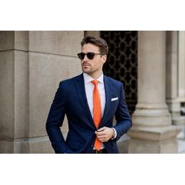Oranžová jednofarebná kravata