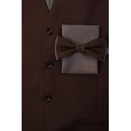Barna férfi mellény csokornyakkendővel – alkalmi szett