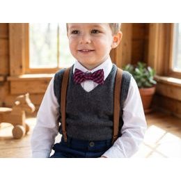 Mini luxus csokornyakkendő - Krémszín