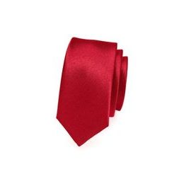 Hladká jednofarebná červená pánska kravata