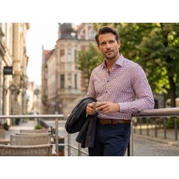 Biała koszula męska SLIM z elegancką zakrytą klapą