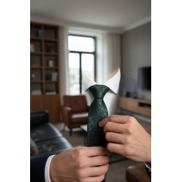 Čierna kravata s červeno-šedým vzorom