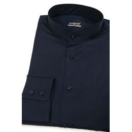 Sötétkék slim-fit körgalléros férfiing
