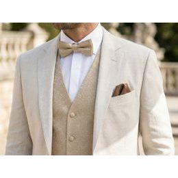 Tmavomodrá vesta s motýlikom a vreckovkou