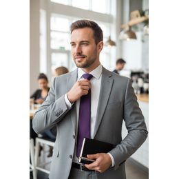 Krawat w granatowym matowym kolorze