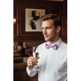 Klasyczna męska muszka w szary wzór