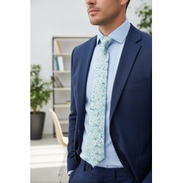 Niebieski krawat z motywem piłkarski