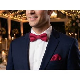 Hladký smotanový pánsky motýlik