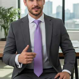 Čierna kravata s červeno-šedým vzorom