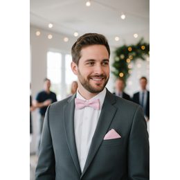 Синя тъмна матова папийонка