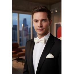 Klasyczna męska muszka w szary wzór