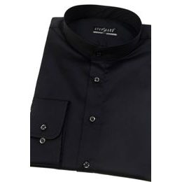 Fekete férfi ing állógallérral