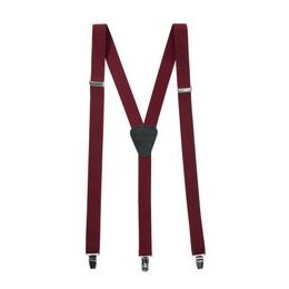 Bordeauxfarbene Herren Hosenträger Y-Form 3-Clip-Halterung