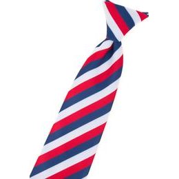 Chlapecká kravata červeno-modro-bílá pruhovaná