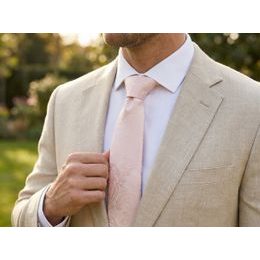 Jasnoróżowy krawat paisley