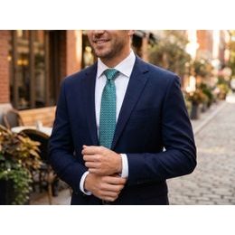 Krawat w granatowym matowym kolorze