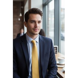 Светлосиня вратовръзка с тъкана шарка