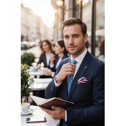 Herren Einstecktuch in lila Farbe