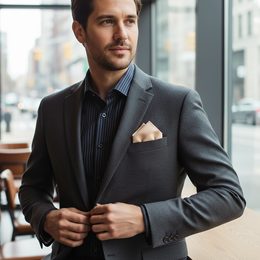 Batista gri pentru barbati