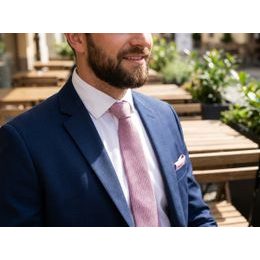 Pruhovaná kravata s bordó a šedou