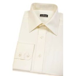 Hosszú ujjú slim fit krémszínű férfiing
