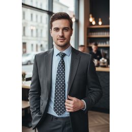 Červená kravata s bordó prúžkami