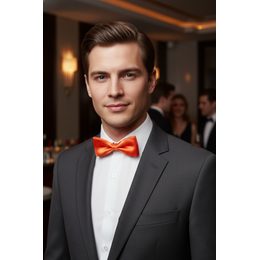 Biely motýlik s vreckovkou a lesklými prúžkami