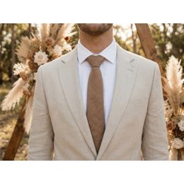 Svetlomodrá ľanová kravata