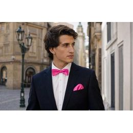 Fuchsiový pánsky motýlik s vreckovkou
