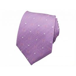 Fialová kravata stříbrné čtverečky