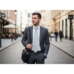 Klasyczny turkusowy męski krawat