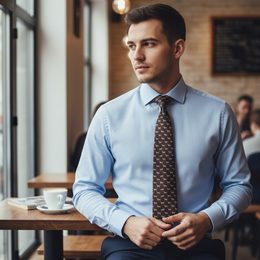 Férfi nyakkendő közepes kék