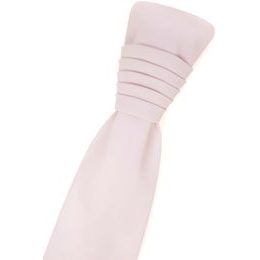 Französische Krawatte mit Einstecktuch - Rosa erröten
