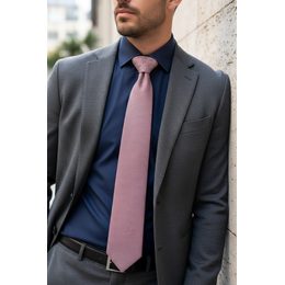 Бяла памучна вратовръзка - евкалипт