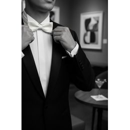 Čierny motýlik s bielou bodkou + vreckovka