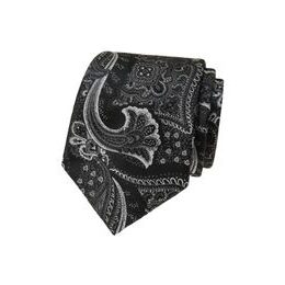 Čierna kravata s výrazným paisley vzorom