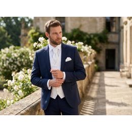 Béžová pánská vesta s motýlkem a kapesníčkem