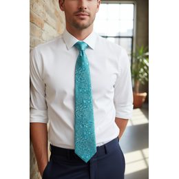 Klasyczny turkusowy męski krawat