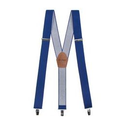 Bretele albastre în formă de Y cu partea de mijloc din piele