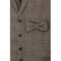 Férfi mellény csokornyakkendővel – elegáns kockás szett