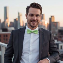 Papion negru cu buline într-un set cu șosete