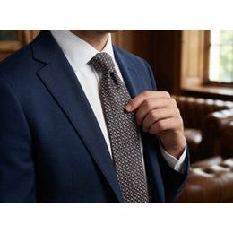 Vitorlás motívumú kék nyakkendő